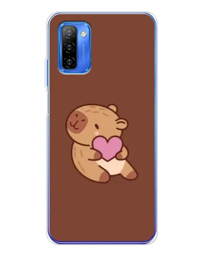 Чехол для Ulefone Note 12 с картинкой «Капибара с сердцем»