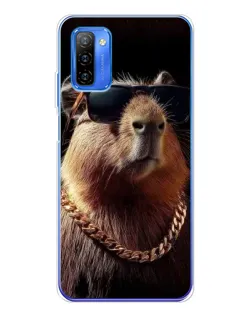 Чехол для Ulefone Note 12 с картинкой «Капибара золотая цепь»