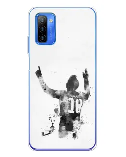 Чехол для Ulefone Note 12 с картинкой «Черно-белый силуэт Месси» Чехол для Ulefone Note 12 с картинкой «Черно-белый силуэт Месси»