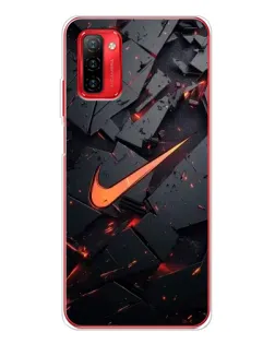 Чехол для Ulefone Note 12P с картинкой «Nike — эффект разломов»