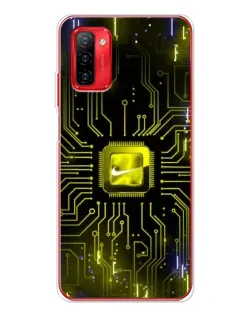 Чехол для Ulefone Note 12P с картинкой «Nike — золотая искра»