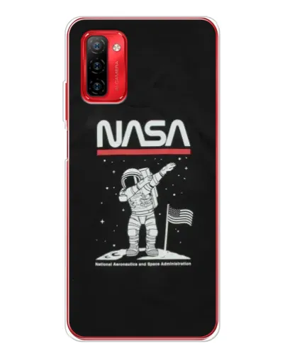 Чехол для Ulefone Note 12P с картинкой «NASA — шагаем по Луне»