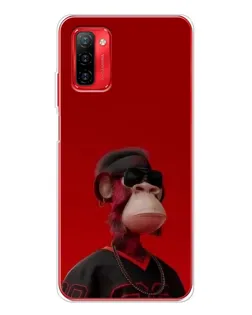 Чехол для Ulefone Note 12P с картинкой «Bored Ape в красном»