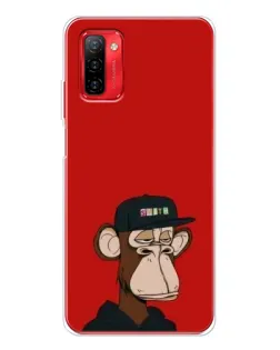 Чехол для Ulefone Note 12P с картинкой «Bored Ape — красный фон»