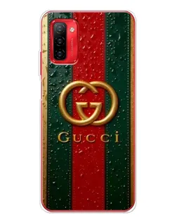 Чохол для Ulefone Note 12P з картинкою «Gucci — фірмова смуга та золото»