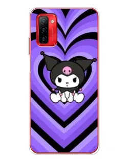 Чехол для Ulefone Note 12P с картинкой «Kuromi и фиолетовые сердца»