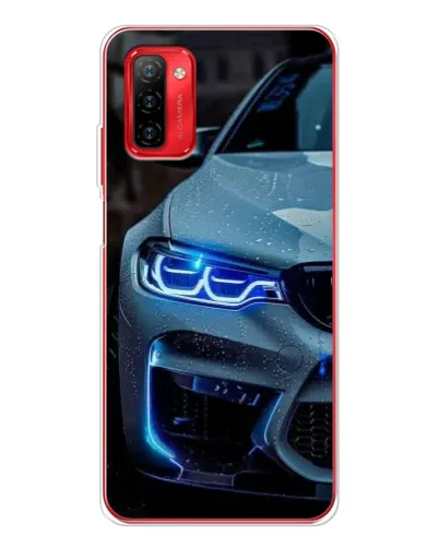 Чохол для Ulefone Note 12P з картинкою «Погляд BMW з синіми фарами»