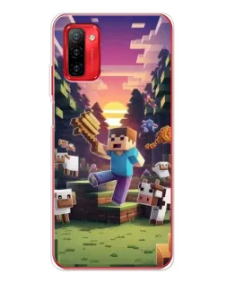 Чехол для Ulefone Note 12P с картинкой «Стив на ферме»