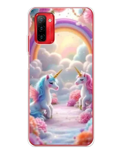 Чехол для Ulefone Note 12P с картинкой «Радуга и единороги»