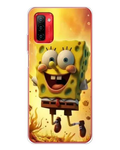 Чехол для Ulefone Note 12P с картинкой «Губка Боб прыгает»
