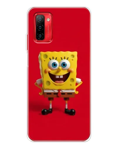 Чехол для Ulefone Note 12P с картинкой «Спанч Боб на красном»