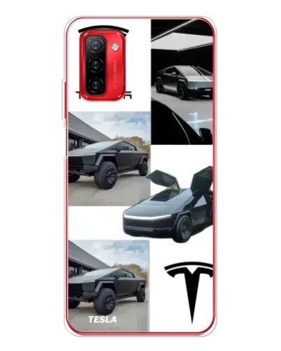 Чохол для Ulefone Note 12P з картинкою «Колаж Cybertruck Tesla»