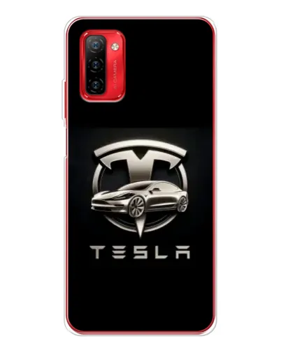 Чохол для Ulefone Note 12P з картинкою «Tesla — срібне авто»