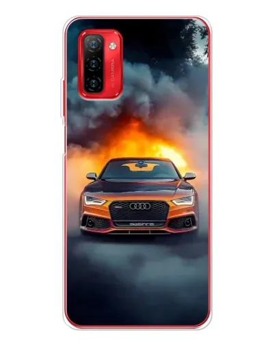 Чохол для Ulefone Note 12P з картинкою «Audi у вогняному диму»