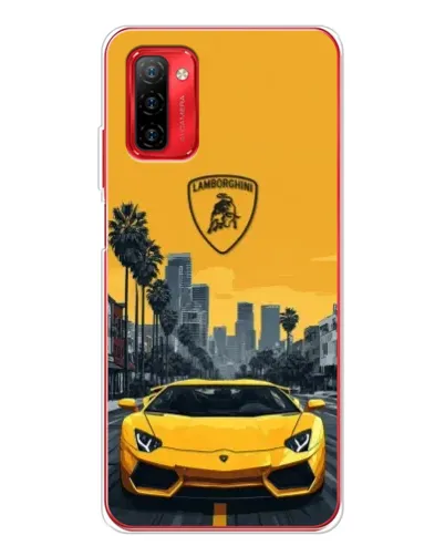 Чохол для Ulefone Note 12P з картинкою «Жовтий Lamborghini місто»
