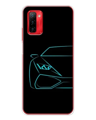Чохол для Ulefone Note 12P з картинкою «Блакитний силует Lamborghini»