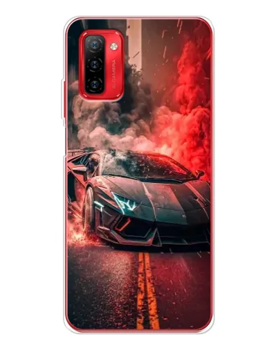 Чохол для Ulefone Note 12P з картинкою «Lamborghini червоний дим»