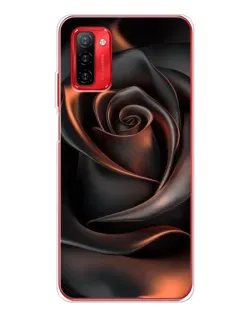 Чехол для Ulefone Note 12P с картинкой «Шелковая черная роза»