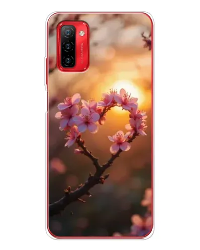 Чехол для Ulefone Note 12P с картинкой «Розовый цвет сердце на фоне заката» Чехол для Ulefone Note 12P с картинкой «Розовый цвет сердце на фоне заката»