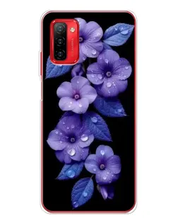 Чехол для Ulefone Note 12P с картинкой «Фиолетовые цветы с росою»