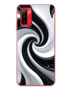 Чохол для Ulefone Note 12P з картинкою «Чорно-біла спіраль»