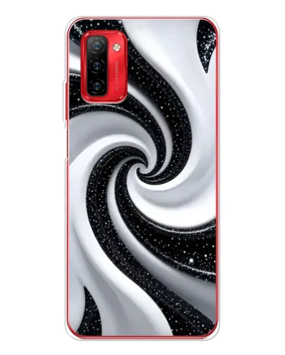Чохол для Ulefone Note 12P з картинкою «Чорно-біла спіраль»