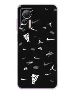 Чехол для Ulefone Note 14 с картинкой «Nike Black Pattern»