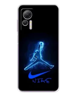 Чехол для Ulefone Note 14 с картинкой «Jordan Neon Blue»