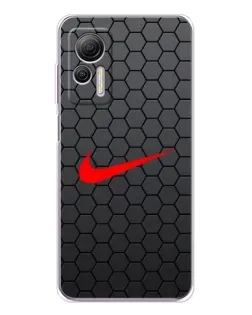 Чехол для Ulefone Note 14 с картинкой «Nike — карбоновая сетка»