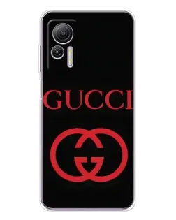 Чехол для Ulefone Note 14 с картинкой «Gucci — красный логотип»