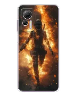 Чехол для Ulefone Note 14 с картинкой «BMW — скорость в дожде»