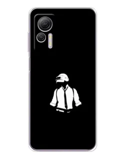 Чехол для Ulefone Note 14 с картинкой «PUBG — белый шлем»