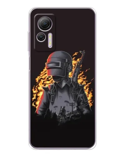 Чехол для Ulefone Note 14 с картинкой «PUBG — огненный силуэт» Чехол для Ulefone Note 14 с картинкой «PUBG — огненный силуэт»