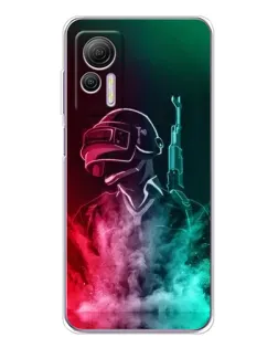 Чехол для Ulefone Note 14 с картинкой «PUBG — огненный воин»