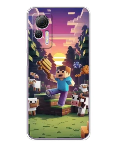 Чехол для Ulefone Note 14 с картинкой «Стив на ферме» Чехол для Ulefone Note 14 с картинкой «Стив на ферме»