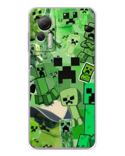 Чехол для Ulefone Note 14 с картинкой «Криперы Minecraft»