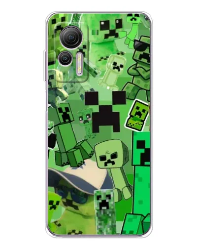 Чехол для Ulefone Note 14 с картинкой «Криперы Minecraft» Чехол для Ulefone Note 14 с картинкой «Криперы Minecraft»