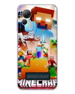 Чехол для Ulefone Note 14 с картинкой «Minecraft герои игры»
