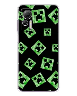 Чехол для Ulefone Note 14 с картинкой «Паттерн с криперами»