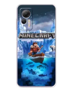 Чехол для Ulefone Note 14 с картинкой «Minecraft ледяной мир»