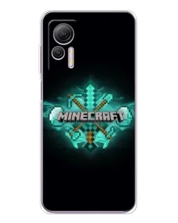 Чехол для Ulefone Note 14 с картинкой «Minecraft Diamond лого»