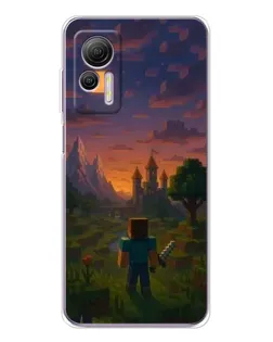 Чехол для Ulefone Note 14 с картинкой «Стив у башни»
