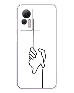 Чехол для Ulefone Note 14 с картинкой «Рука держит»