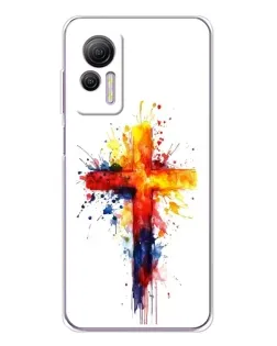 Чехол для Ulefone Note 14 с картинкой «Акварельный крест»