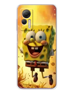 Чехол для Ulefone Note 14 с картинкой «Губка Боб прыгает»