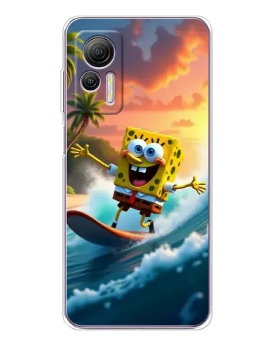 Чехол для Ulefone Note 14 с картинкой «Губка Боб серфингист» Чехол для Ulefone Note 14 с картинкой «Губка Боб серфингист»
