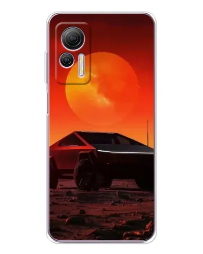 Чехол для Ulefone Note 14 с картинкой «Cybertruck на Марсе»