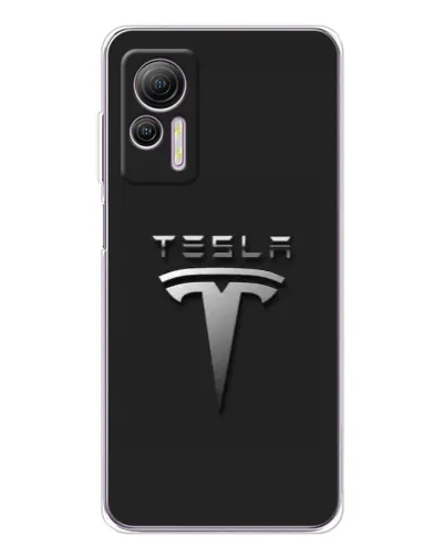 Чехол для Ulefone Note 14 с картинкой «Стальной логотип Tesla»