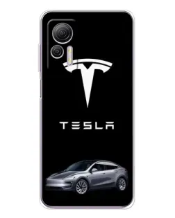 Чехол для Ulefone Note 14 с картинкой «Tesla Model Y»