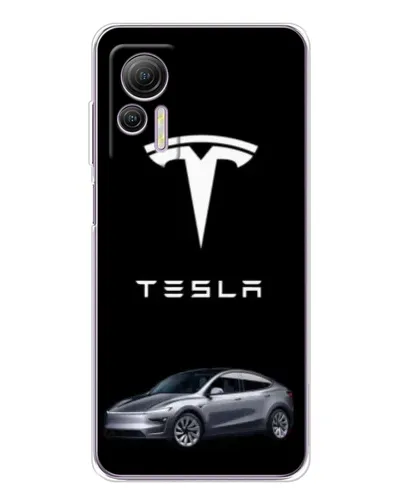 Чехол для Ulefone Note 14 с картинкой «Tesla Model Y»